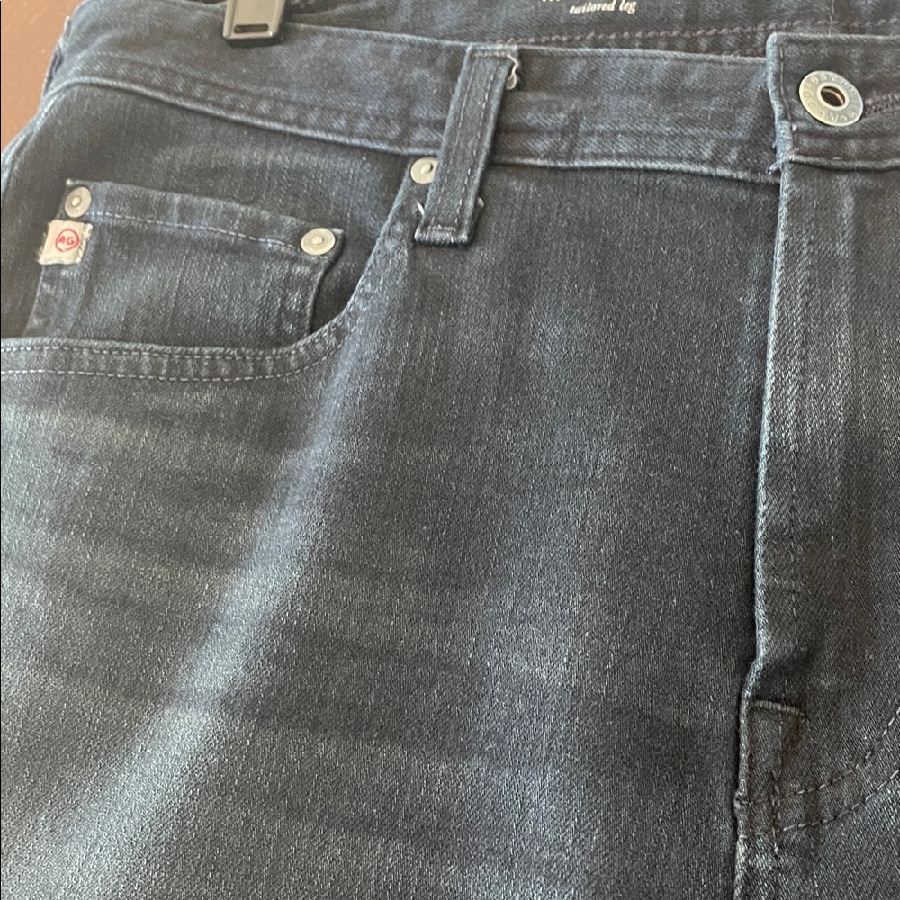 AG Mens Adriano Goldschmied “The Graduate” Tailored Leg Black Jeans. Size 34x34 - Picture 11 of 15